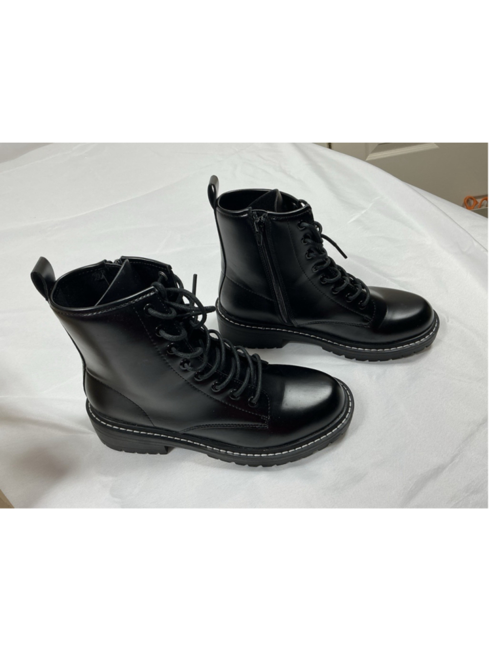 Womans New Ichigo Ankle Combat Boots Black 9.5 M